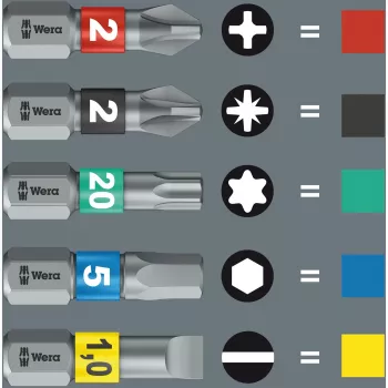 Kraftform compact Stubby Magazin 1 Bit-Set (juoda/žalia, 7 dalių)