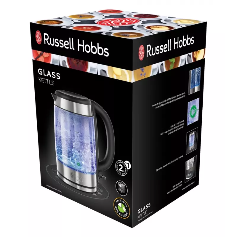 Elektrinis virdulys Russell Hobbs 1,7 L 2200 W Nerūdijantis plienas Skaidrus