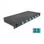DeLOCK 66998 Juodas metalinis 19 inch optinių skaidulų sujungimo dėklas 482x220x44 mm