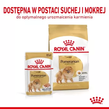 Sausas šunų ėdalas Royal Canin Pomeranian Adult 3 kg – smulkių veislių šunų receptūra suaugusiems pomerniams