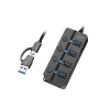 USB 3.2 Gen1 HUB, 4xUSB-A su atskirais jungikliais
