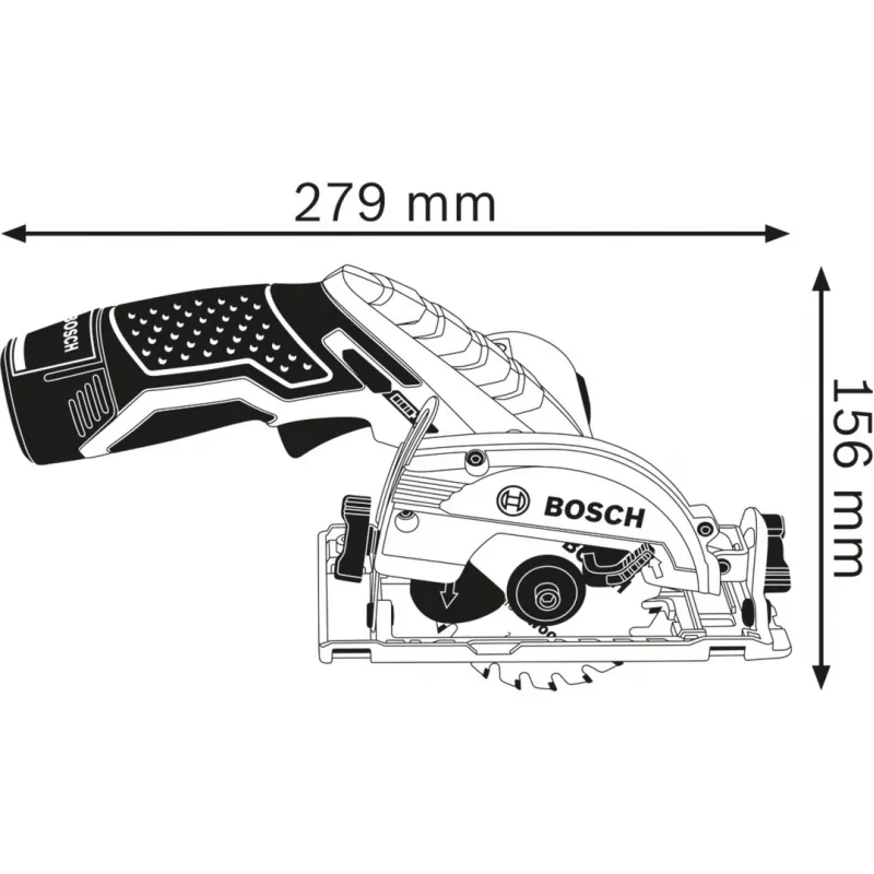 Belaidis rankinis diskinis pjūklas GKS 12V-26 Professional, 12V (mėlynas/juodas, 2x Li-Ion akumuliatorius 3,0 Ah, L-BOXX dėkle)