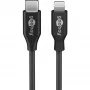 Įkrovimo ir sinchronizavimo kabelis Goobay Lightning į USB-C 0,5 m