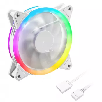 SHARKOON Shark Blades 120mm ARGB PWM korpuso ventiliatorius - baltas