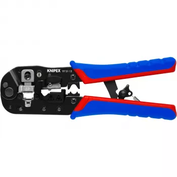 Knipex 97 51 13 kabelių presavimo įrankis, juoda, mėlyna, raudona