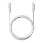 USB Type-C į Lightning krovimo laidas Baseus Silky Series 20W 2m Moon White