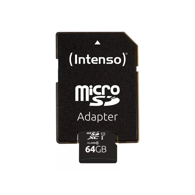 Intenso Performance microSDXC UHS-I atminties kortelė 64GB + SD adapteris