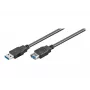 Wentronic Goobay USB 3.0 SuperSpeed prailginimo kabelis, juodas, 5 m - USB 3.0 kištukas (A tipas) > USB 3.0 lizdas (A tipas) (95726)