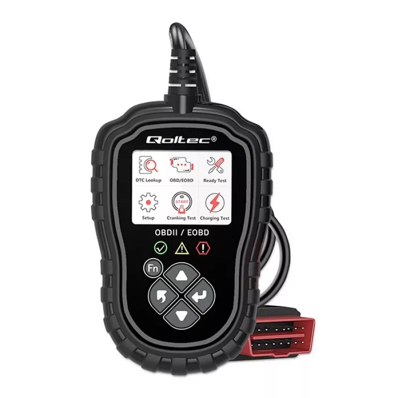 OBDII diagnostinis testeris QOLTEC ProLine 50685 – automobilio OBD-II skaitytuvas 8V/25V sistemoms
