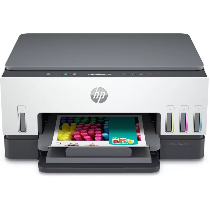 Daugiafunkcinis spausdintuvas HP Smart Tank 670 — terminis rašalinis, spalvotas, A4, Wi‑Fi/Bluetooth, dvipusis, 4800x1200 DPI