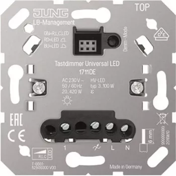 Jung 1711DE Universal LED reguliatorius šviesos, sukamasis/spaudžiamasis valdymas, LED lempoms