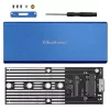 Qoltec 51832 išorinis M.2 SATA SSD disko dėklas, USB 3.0, iki 2 TB, mėlynas