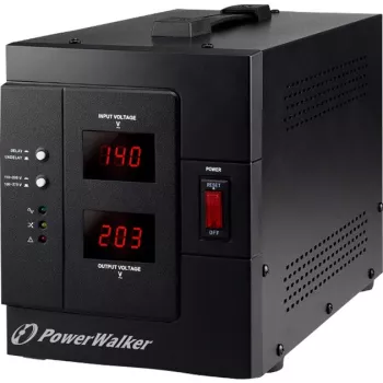 Bluewalker PowerWalker AVR 3000/SIV – automatinis įtampos reguliatorius, AC 230 V, 2400 W, 3000 VA, 2 išvesties lizdai (10120307)