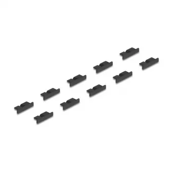 DeLOCK 64243 kištukinis apsauginis dangtelis USB Micro-B juodas 10 vnt.