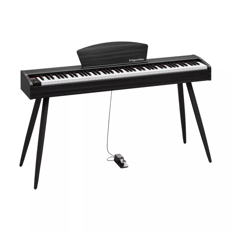 Skaitmeninis pianinas Kruger & Matz KMDP-45P-BK – matinė juoda apdaila, svertiniai klavišai