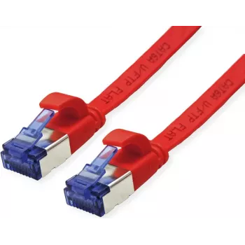 VALUE Patch Cable Cat.6A (Class EA) FTP, ypač plokščias, raudonas, 1 m (21.99.2121)
