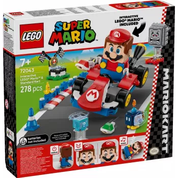 LEGO Konstruktorius 72043 Super Mario Interaktyvus Mario Kart su standartiniu kartu