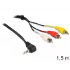 Vaizdo kabelio adapteris DeLOCK 84504 1,5 m 3,5 mm 3 x RCA juodas