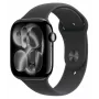 Apple Watch Series 11 GPS+Cellular 46mm Jet Black Aliuminio korpusas su juodu sportiniu dirželiu (M/L)