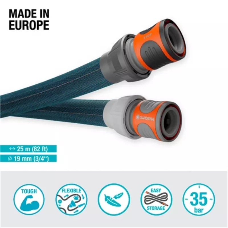 Laistymo žarna Gardena Liano Xtreme 25 m mėlyna, pilka, oranžinė
