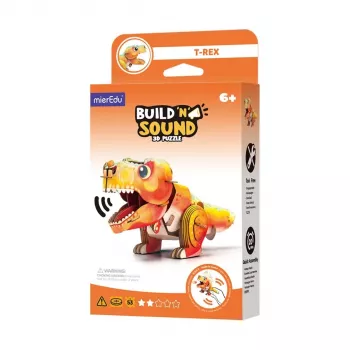3D dėlionė MierEdu Build and Listen - Tyranozauras Rex