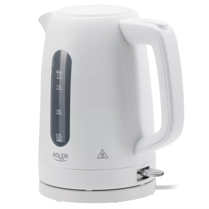 Virdulys Adler AD 1379w — 1,7 L, iki 2200 W, baltas, 360° sukamas pagrindas, polipropilenas
