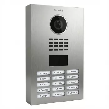 Vizualinis domofonas DoorBird D2103V, 720p, 140°x100° matymo laukas, IR šviesos diodas, nerūdijantis plienas, IP65, 10/100 Mbit/s