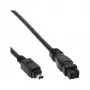 Laidas FireWire 400 į 800 InLine 34901 1m Vyriškas/Vyriškas Juodas