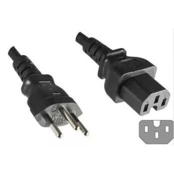 Microconnect PE160518 maitinimo laidas, juodas, 1,8 m, C15 jungtys