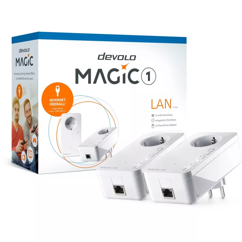 Ethernet LAN pradžios rinkinys Devolo Magic 1 LAN 1-1-2