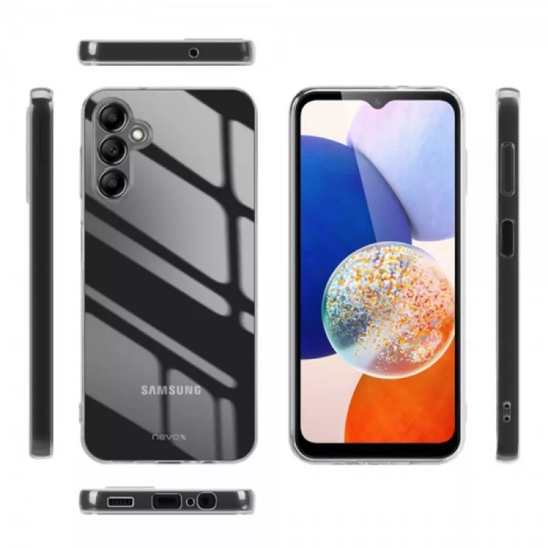 Apsauginis lankstus dėklas Nevox Samsung Galaxy A17 5G — skaidrus, modelis 2573