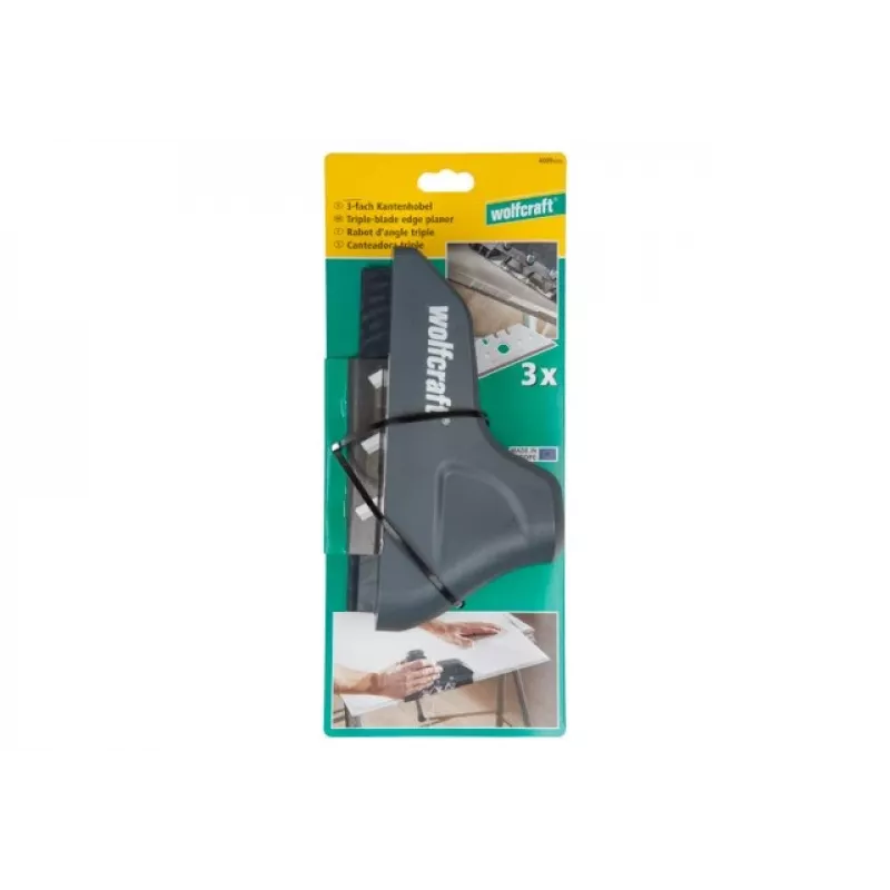 Obelinis oblius Wolfcraft Triple-blade edge planer 4009000, grafitinis, su trapeciniais peiliais, tinkamas gipso kartono plokštėms