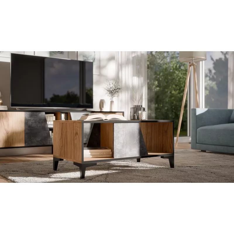Cama Kavos staliukas OVO 90x50xH39 ąžuolas/betonas
