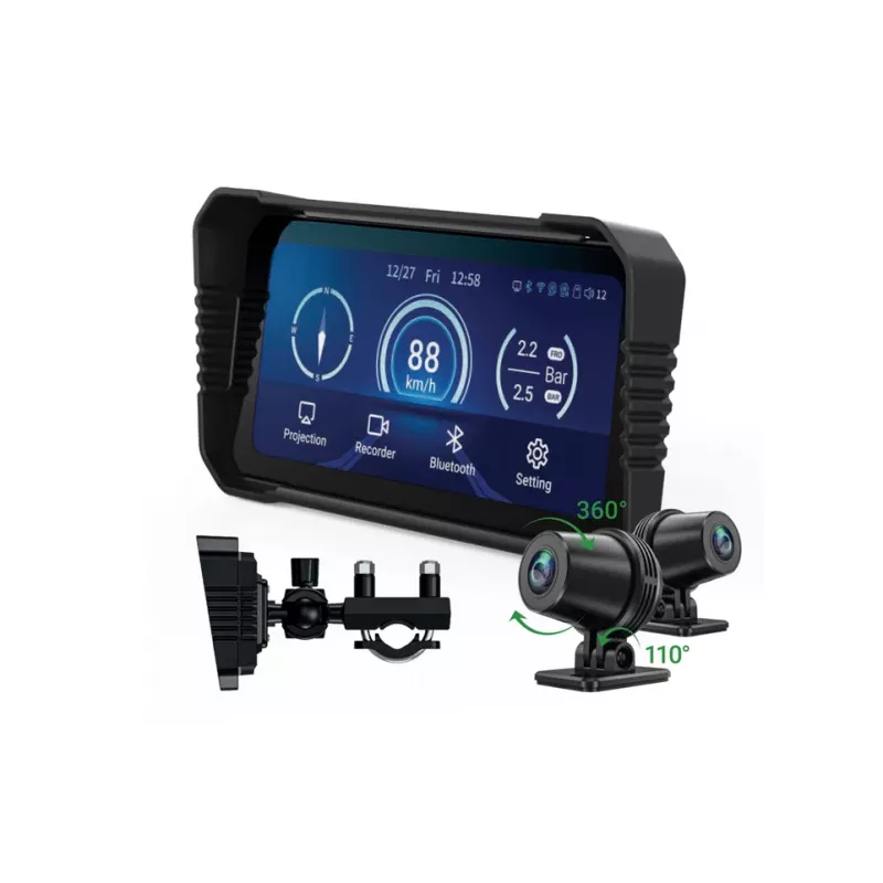 Motociklo vaizdo registratorius Navitel MS850 DUAL su dviem kameromis ir Wi‑Fi