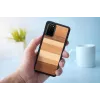 Apsauginis dėklas Samsung Galaxy S20+ iš natūralios medienos ir polikarbonato – juodas