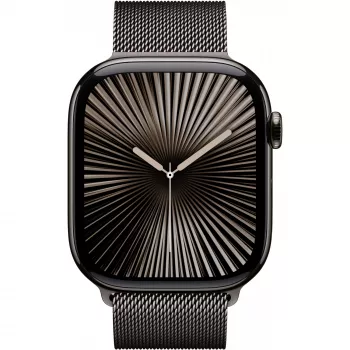 Apple Watch Series 10 GPS + Cellular 46mm Slate Titanium korpusas su Slate Milanese juosta - M/L (MWYW3QF/A)