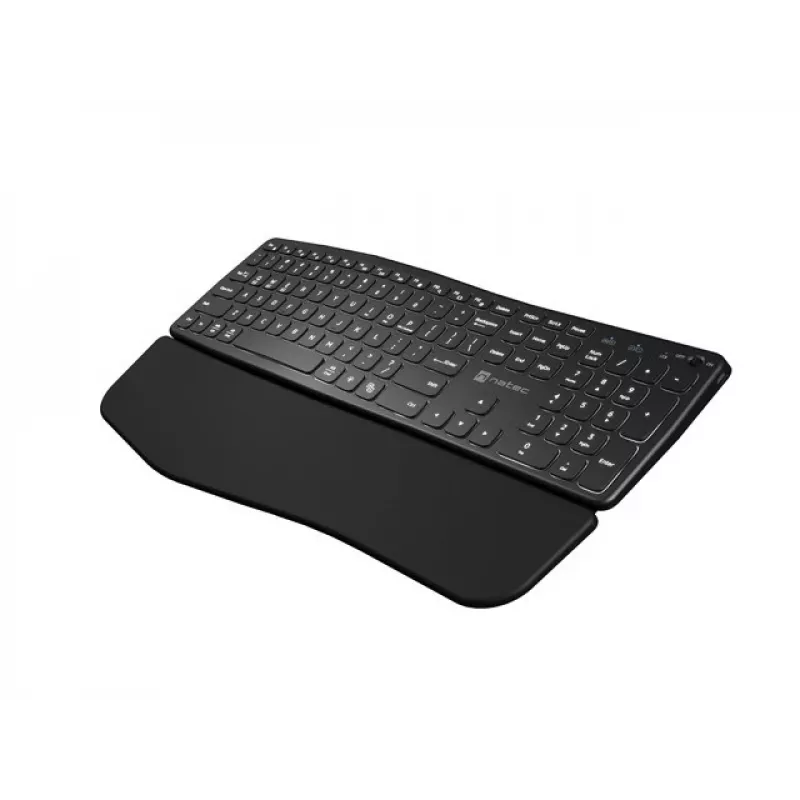 NATEC PORIFERA klaviatūra biurui ir namams belaidė Bluetooth QWERTY US International juoda