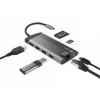 NATEC Fowler Plus USB Type-C juodai pilkas MicroSD SD centras