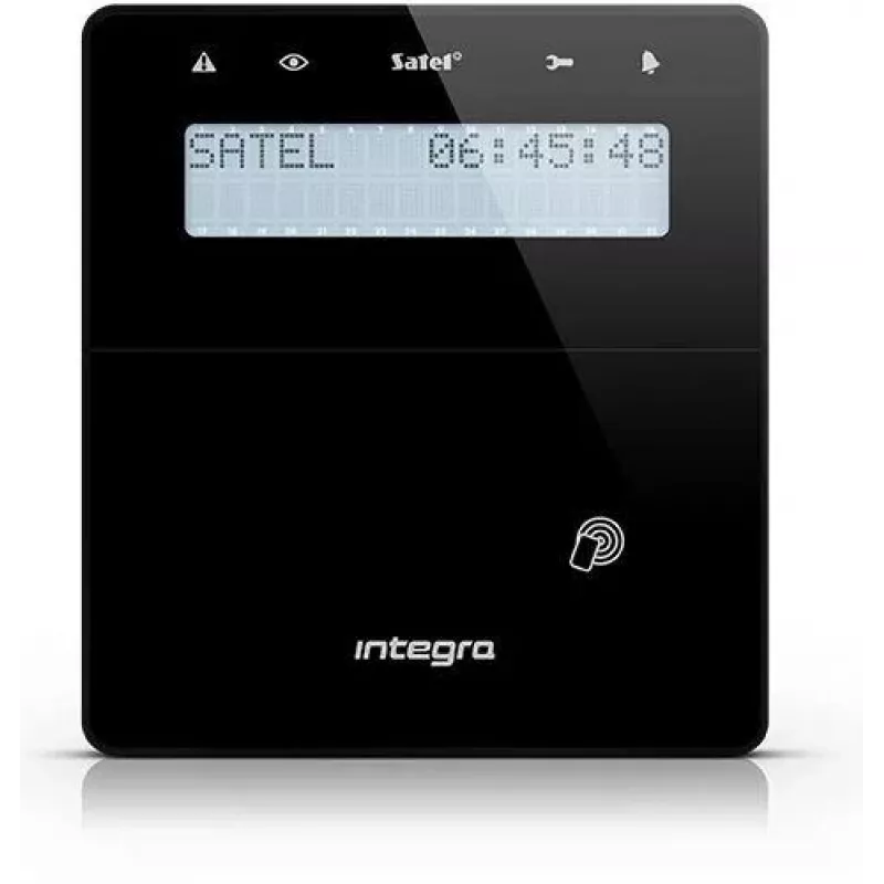 Alarmo valdymo pultas Satel INTEGRA INT-KLFR-B su LCD ekranu ir artumo kortelių skaitytuvu