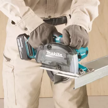 Makita DCS552RTJ nešiojamas diskinis pjūklas 13,6 cm, juodos ir mėtų spalvos, 3600 aps/min