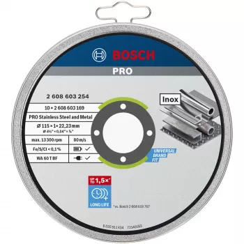 Bosch 2 608 603 254 pjovimo diskas nerūdijančiam plienui