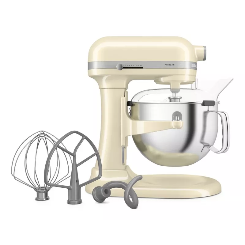 Stacionarus maišytuvas KitchenAid 5KSM60SPXEAC 375 W, kreminis/pilka/nerūdijantis plienas