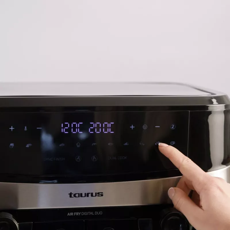 Taurus Air Fry Digital Duo Double 9 L 2200 W karšto oro gruzdintuvė juoda