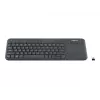 Belaidė klaviatūra su jutikliniu kilimėliu Logitech K400 Plus - 2.4 GHz - Čekiška - Juoda