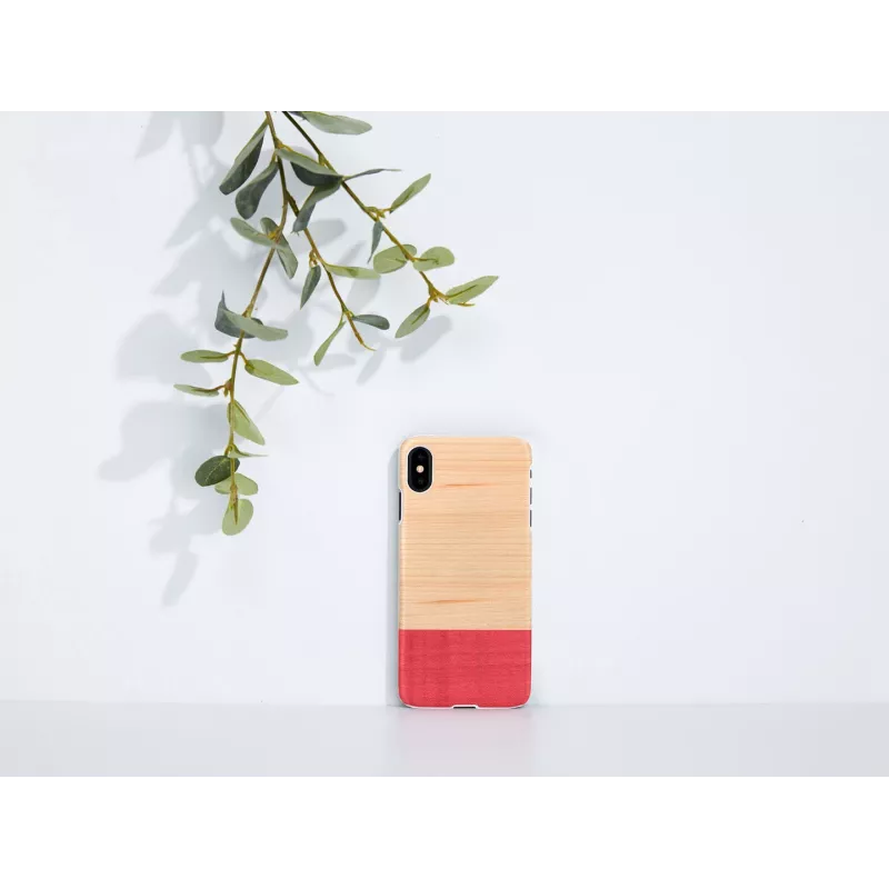 Apsauginis dėklas iš medžio ir polikarbonato iPhone XS Max – baltas miss match