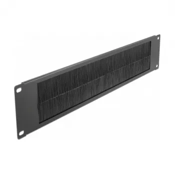 DeLOCK 19 inch kabelių tvarkymo šepečių juosta 2U juoda