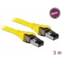 DeLOCK 86583 tinklo kabelis Cat8.1 S/FTP 3 m geltonas