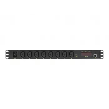 Logilink IP PDU Control Unit - Stromverteilungseinheit (Rack - einbaufähig) - Wechselstrom 110-240 V - Ethernet - Eingabe, Eingang IEC 60320 C20 - Aus