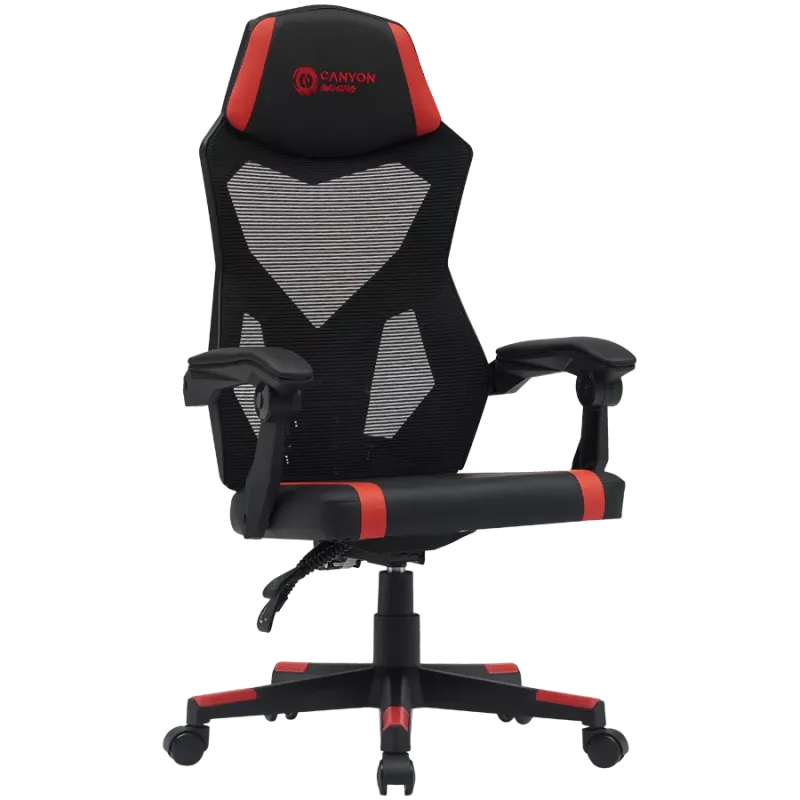 CANYON Flow MCH01 - ergonominė žaidimų kėdė - juoda ir raudona