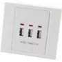 Kištukinis lizdas su USB ShiverPeaks BS60065 baltas